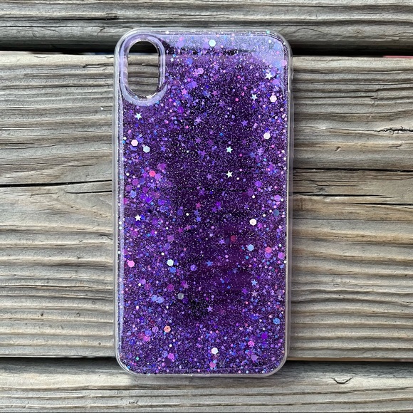 Accessories - Purple glitter iPhone case